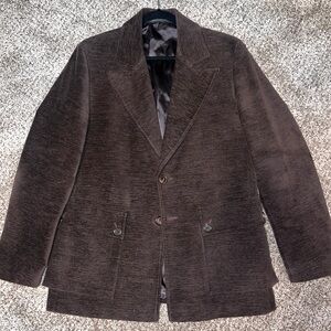 Huge Boss Rich Brown Velvet Corduroy Jacket Size 44R